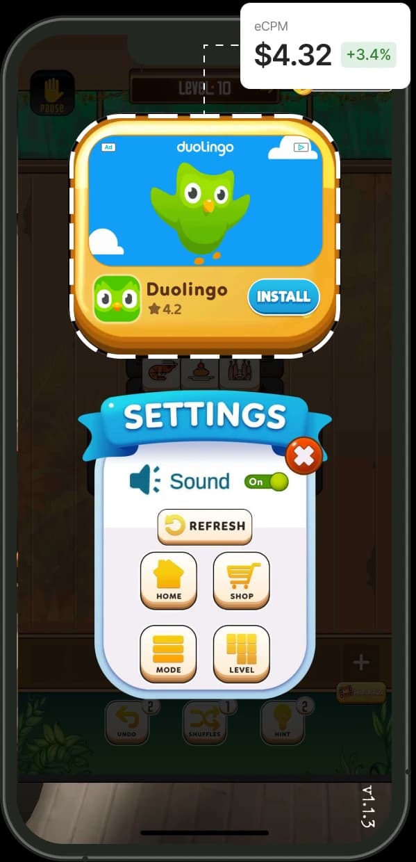 Achieve high eCPM Achieve high eCPM