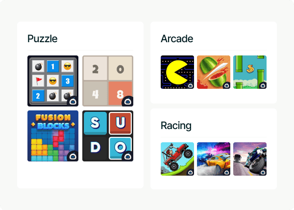 Great curation of games Great curation of games
